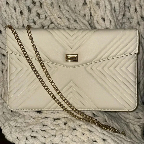 NWOT G’JUAN XAVIER Lux Designer Goddess Clutch Vtg Cream w/Burgundy Interior - Picture 4 of 16